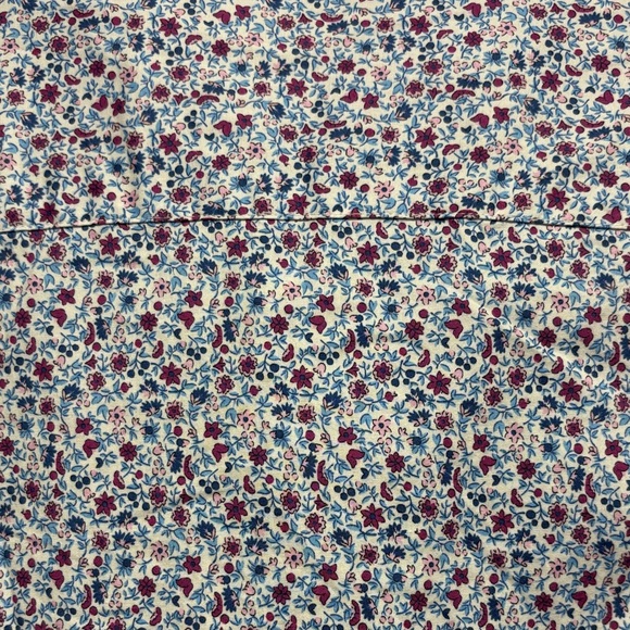 Classic Blue Floral Patterned Stretch Button Down Shirt - Picture 6 of 10